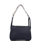 Hermes Bleu Nuit Clemence Lindy 26cm Gold Hardware