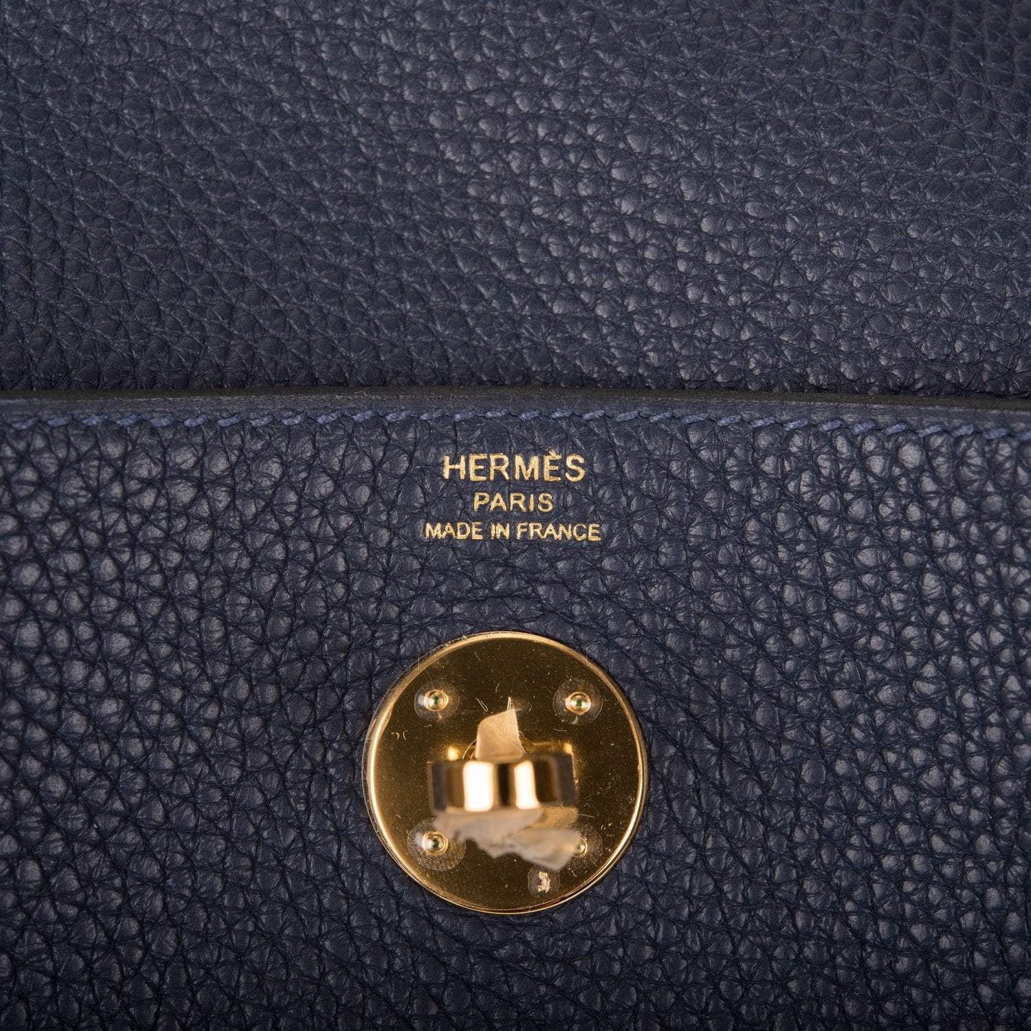 Hermes Bleu Nuit Clemence Lindy 26cm Gold Hardware