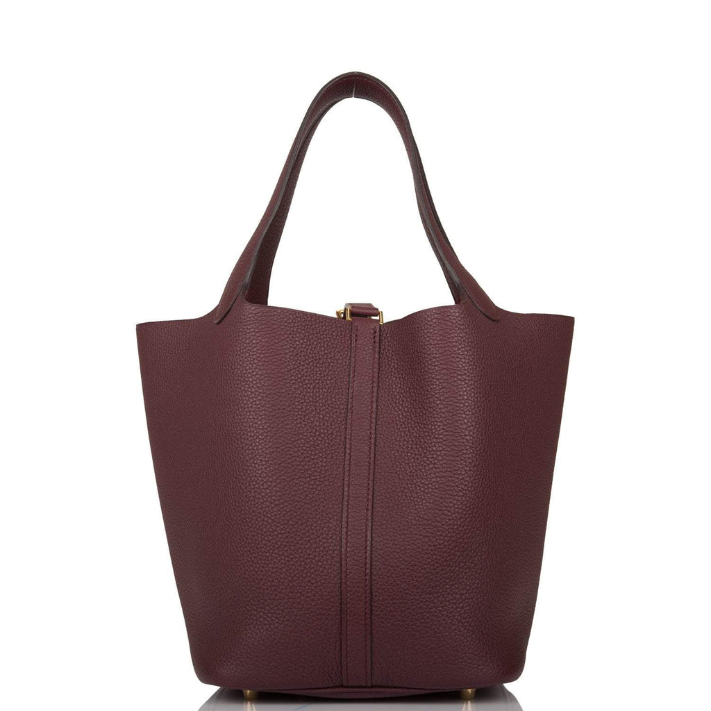 Hermes Bordeaux Maurice Picotin Lock 22cm Gold Hardware