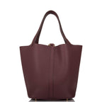 Hermes Bordeaux Maurice Picotin Lock 22cm Gold Hardware