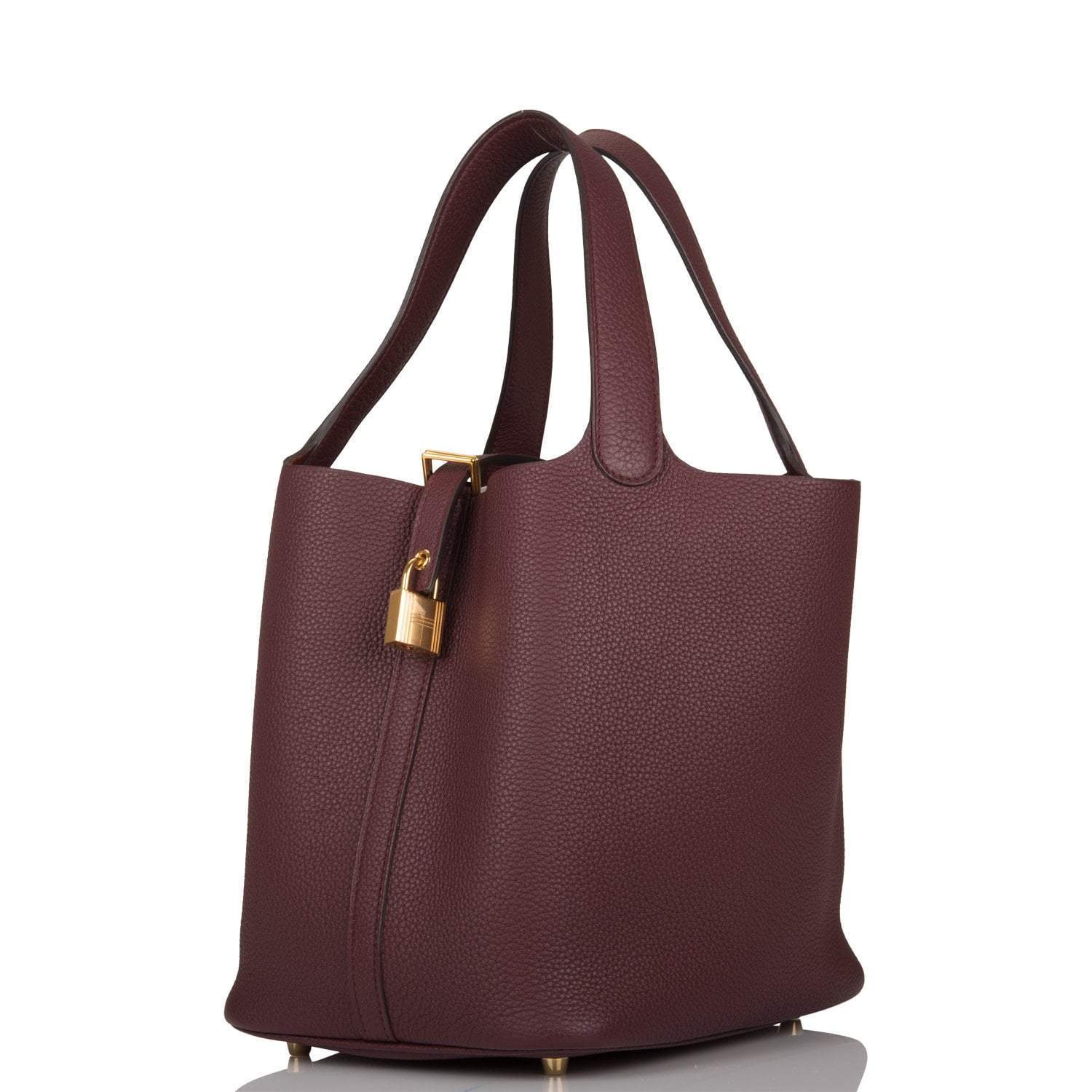 Hermes Bordeaux Maurice Picotin Lock 22cm Gold Hardware