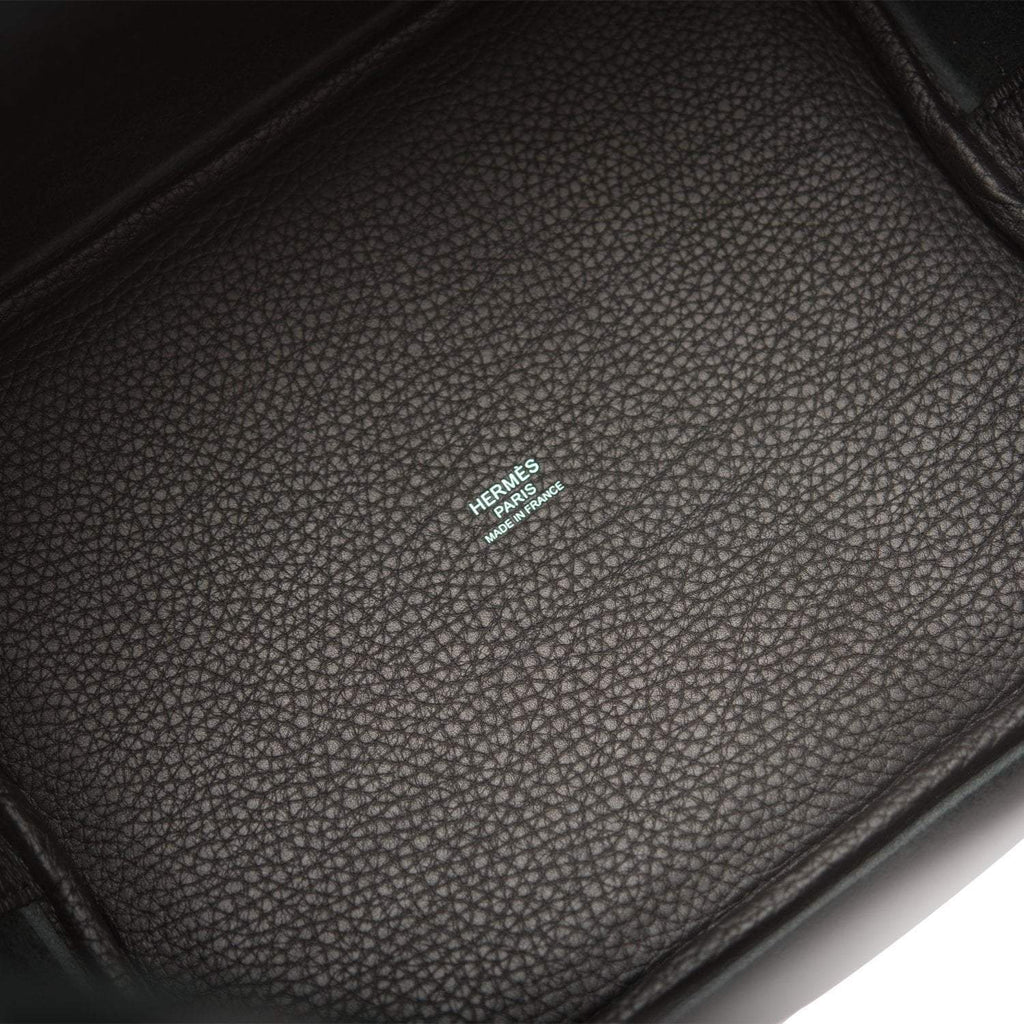 Hermes Black Clemence Picotin Lock 22cm Palladium Hardware