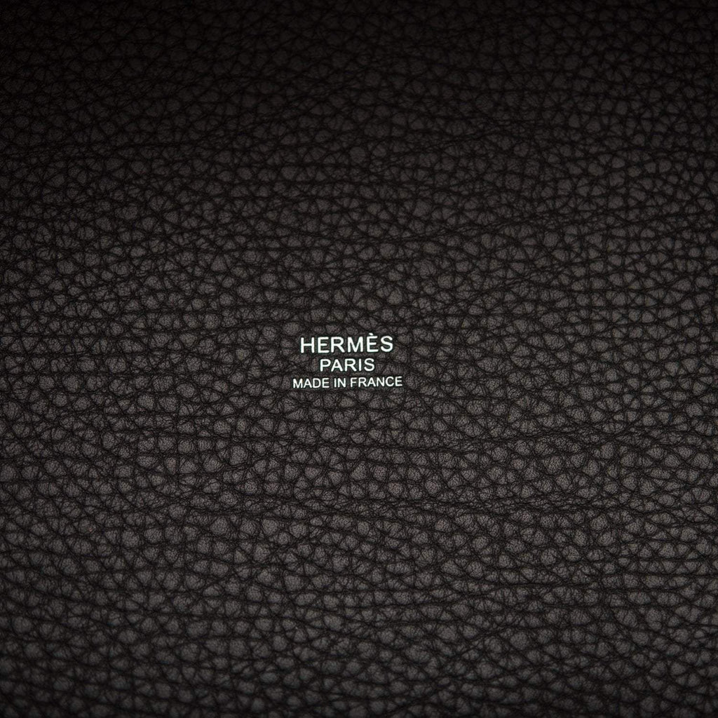 Hermes Black Clemence Picotin Lock 22cm Palladium Hardware