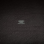 Hermes Black Clemence Picotin Lock 22cm Palladium Hardware