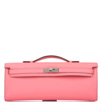 Hermes Rose D'ete Swift Kelly Cut Palladium Hardware