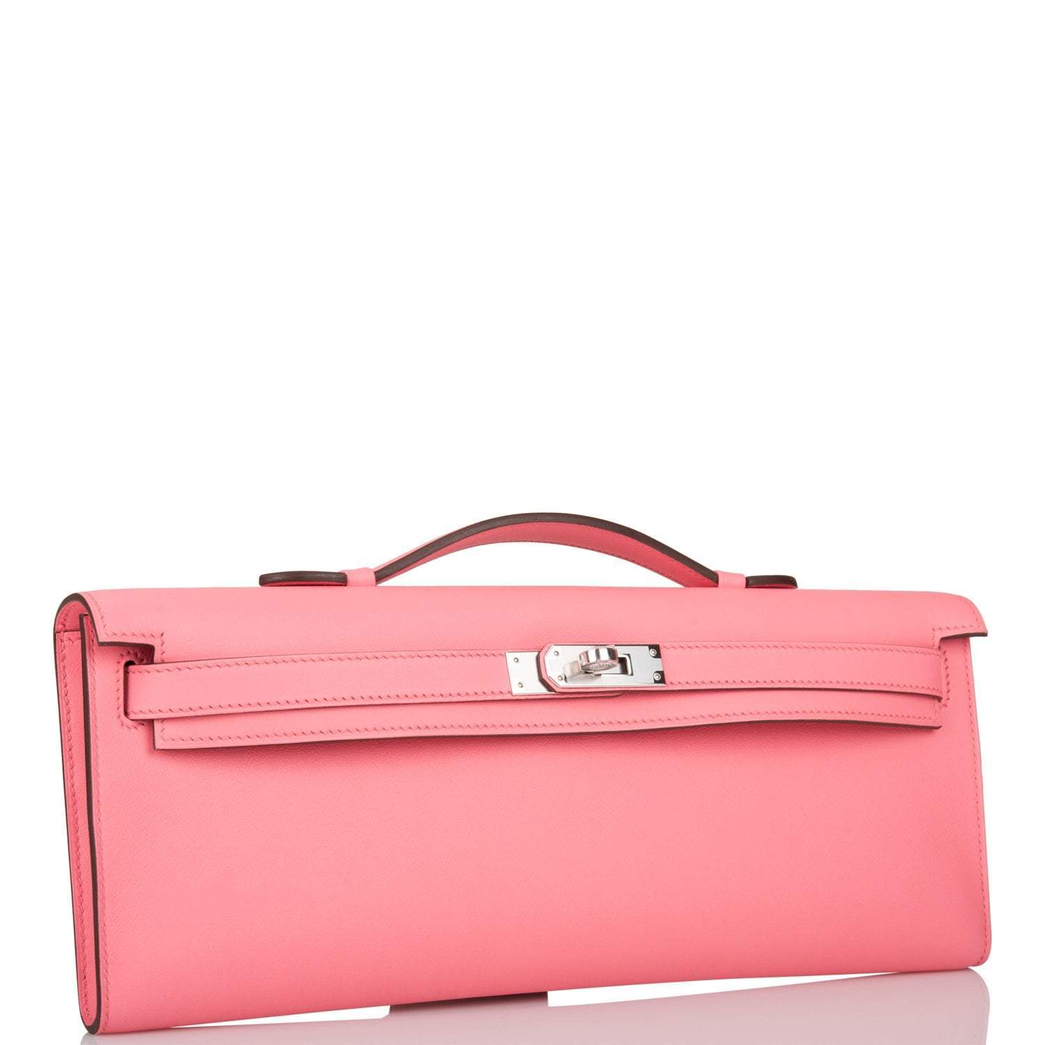 Hermes Rose D'ete Swift Kelly Cut Palladium Hardware