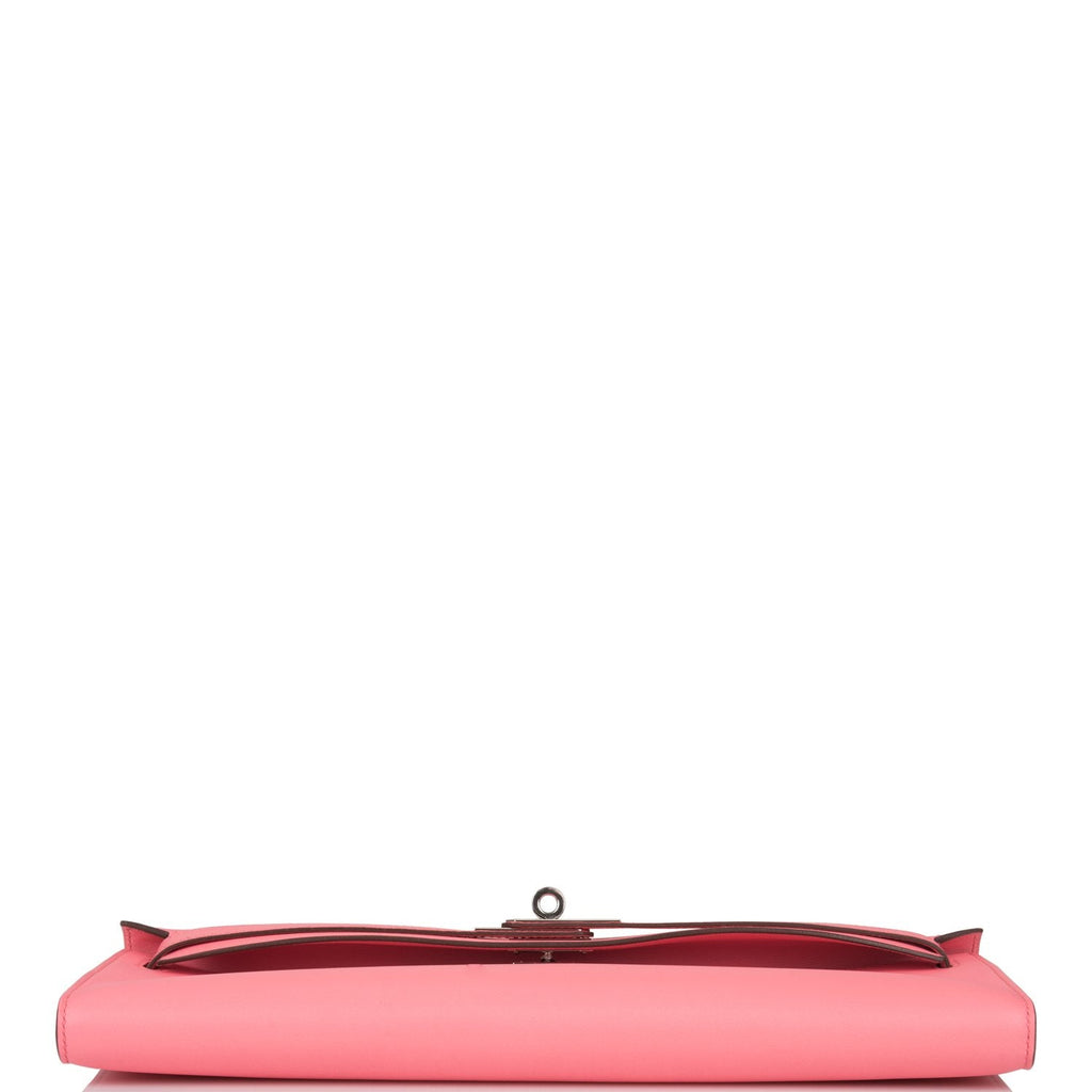 Hermes Rose D'ete Swift Kelly Cut Palladium Hardware