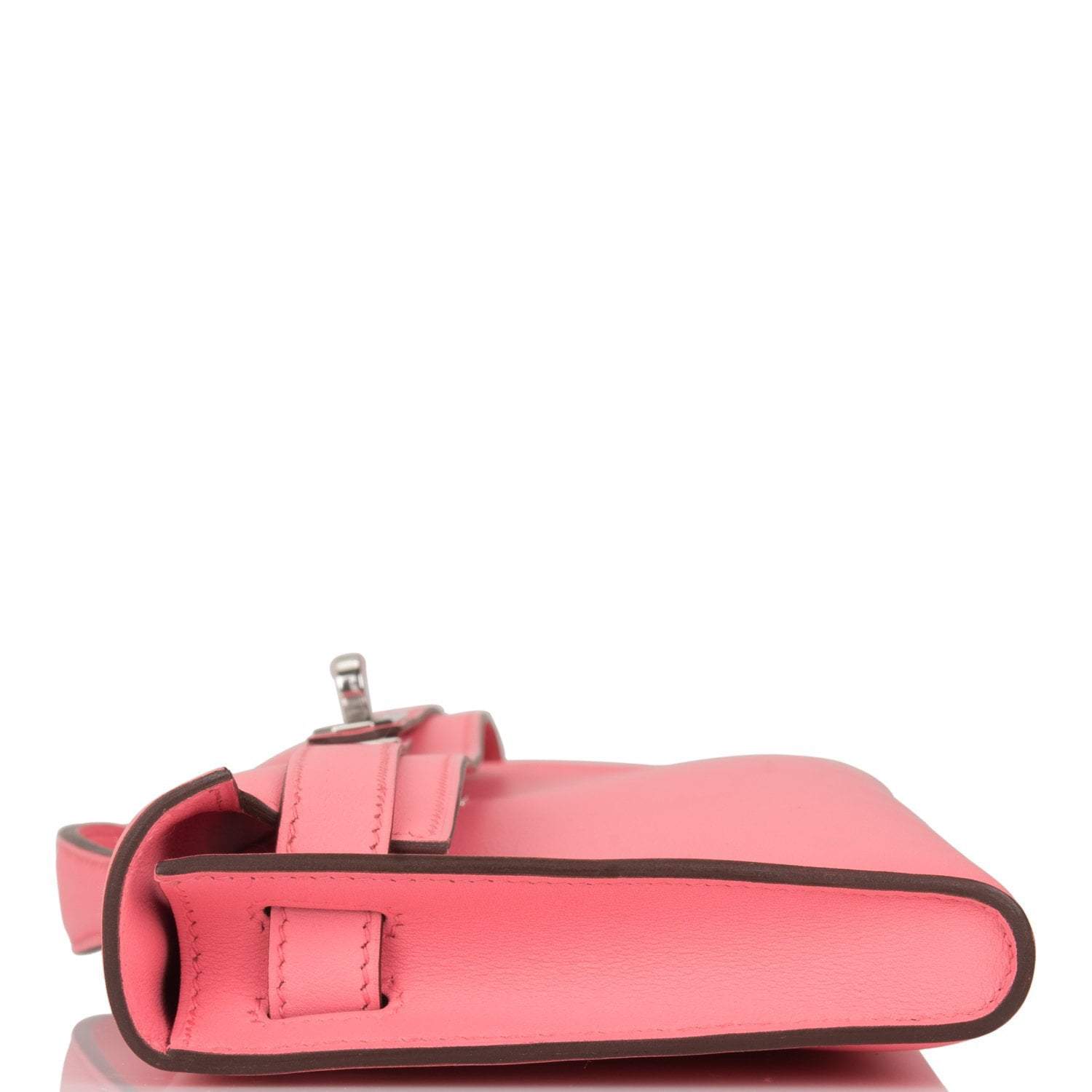 Hermes Rose D'ete Swift Kelly Cut Palladium Hardware