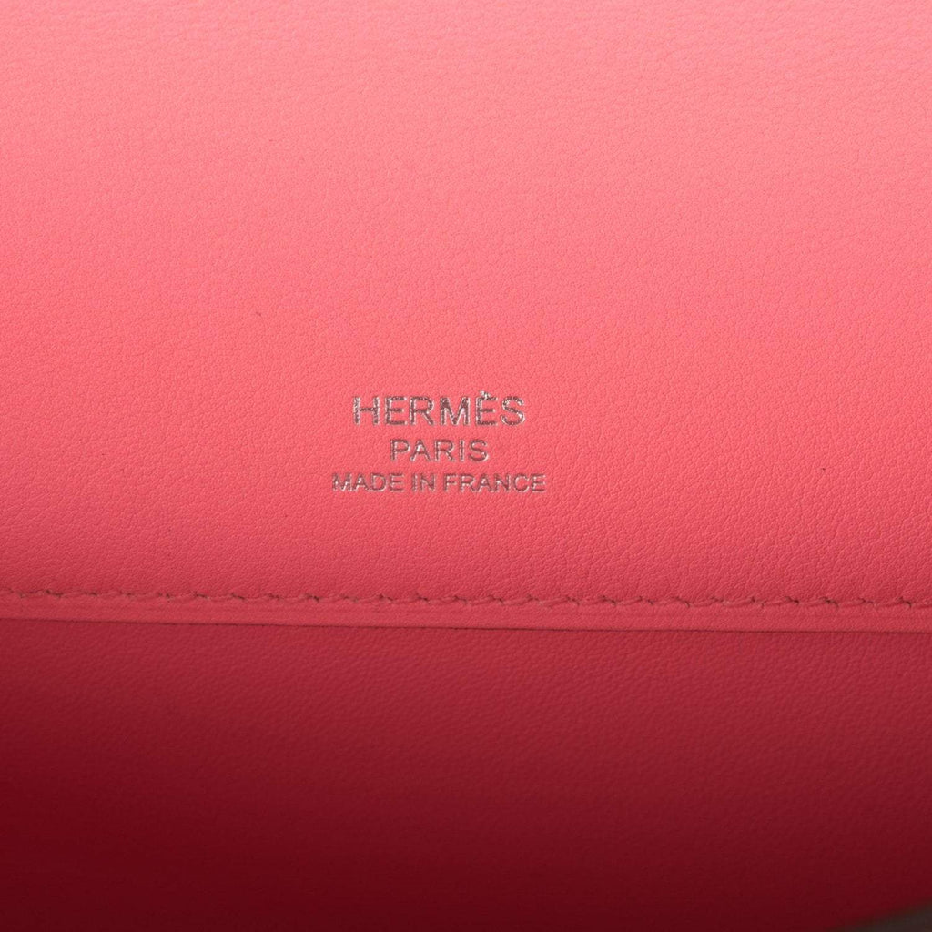 Hermes Rose D'ete Swift Kelly Cut Palladium Hardware