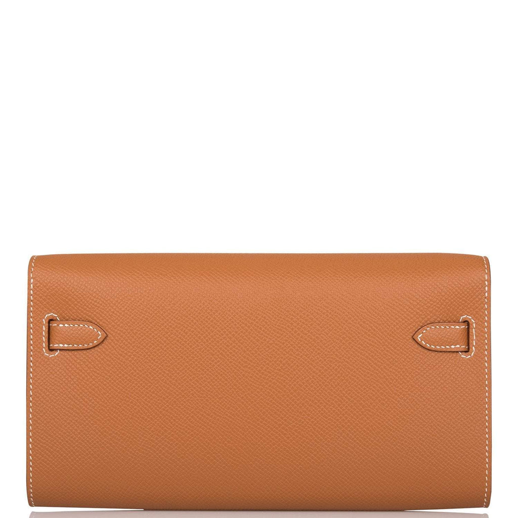 Hermes Gold Epsom Kelly Wallet To Go Palladium Hardware