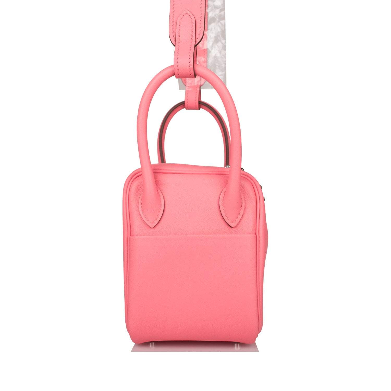 Hermes Rose D'Ete Swift Mini Lindy Palladium Hardware