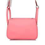Hermes Rose D'Ete Swift Mini Lindy Palladium Hardware