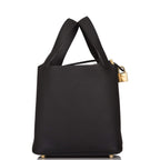 Hermes Black Clemence Picotin Lock 18cm Gold Hardware