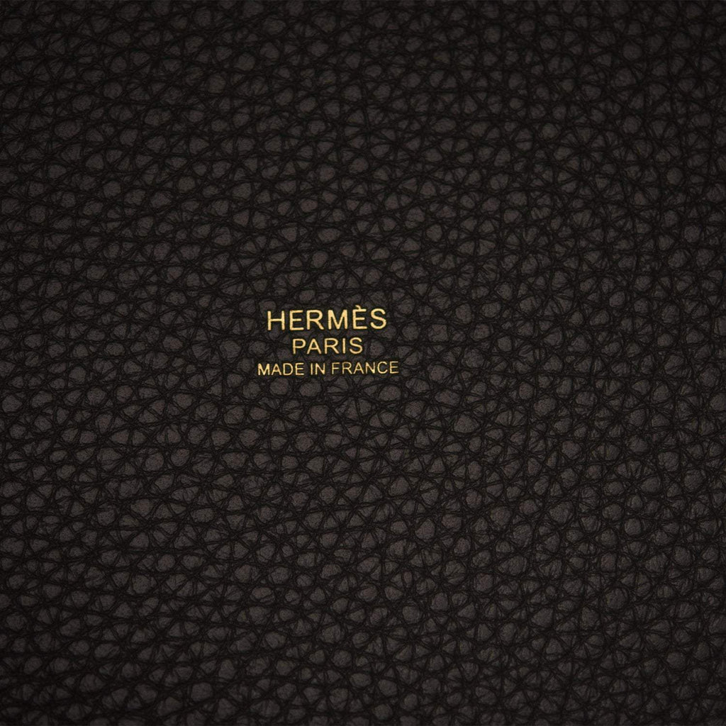 Hermes Black Clemence Picotin Lock 18cm Gold Hardware