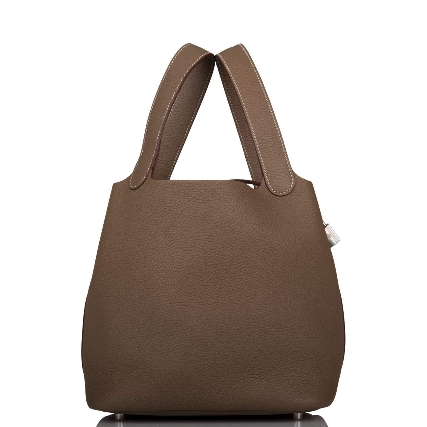 Hermes Etoupe Clemence Picotin Lock 22cm Palladium Hardware