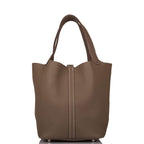 Hermes Etoupe Clemence Picotin Lock 22cm Palladium Hardware