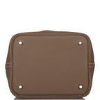 Hermes Etoupe Clemence Picotin Lock 22cm Palladium Hardware