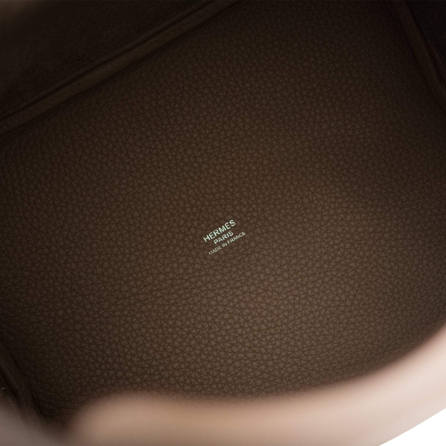 Hermes Etoupe Clemence Picotin Lock 22cm Palladium Hardware