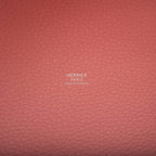 Hermes Rose Sakura Clemence Picotin Lock 22cm Palladium Hardware