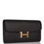Hermes Black Epsom Constance Wallet To Go Gold Hardware