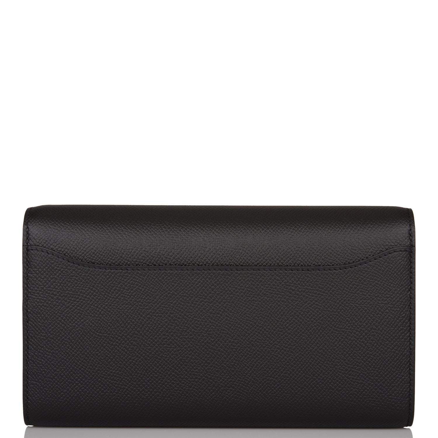 Hermes Black Epsom Constance Wallet To Go Gold Hardware