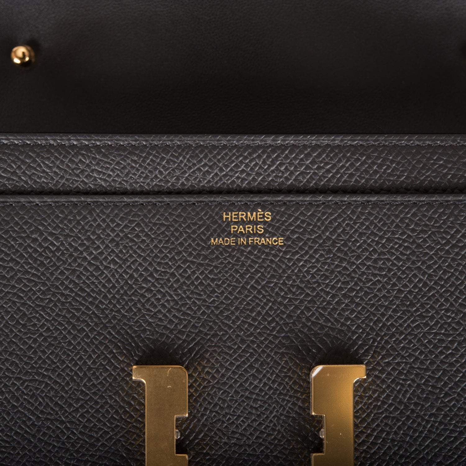 Hermes Black Epsom Constance Wallet To Go Gold Hardware