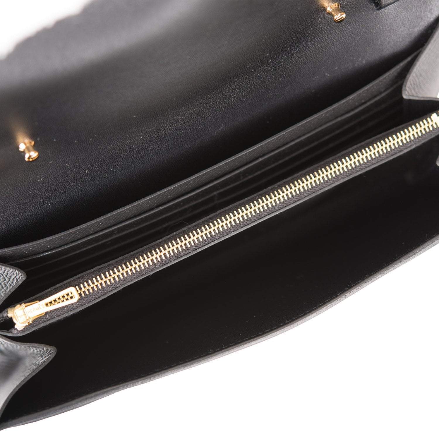 Hermes Black Epsom Constance Wallet To Go Gold Hardware