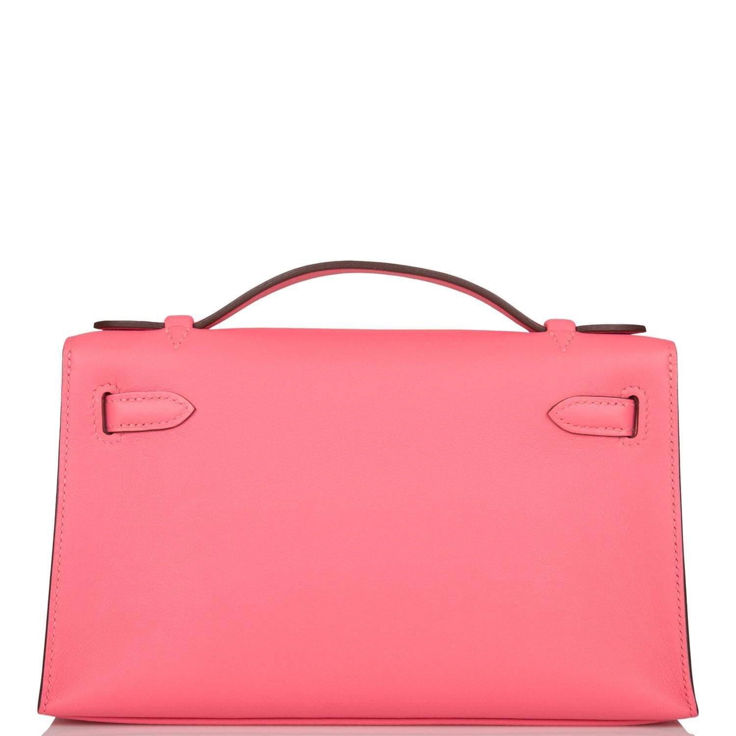 Hermes Rose Azalee Swift Mini Kelly Pochette Gold Hardware