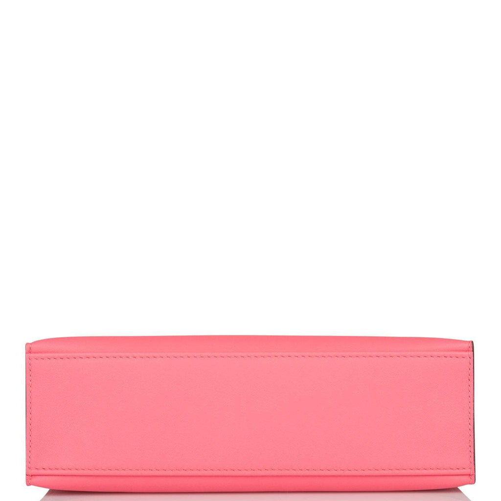 Hermes Rose Azalee Swift Mini Kelly Pochette Gold Hardware