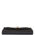 Hermes Black Epsom Kelly Wallet To Go Gold Hardware