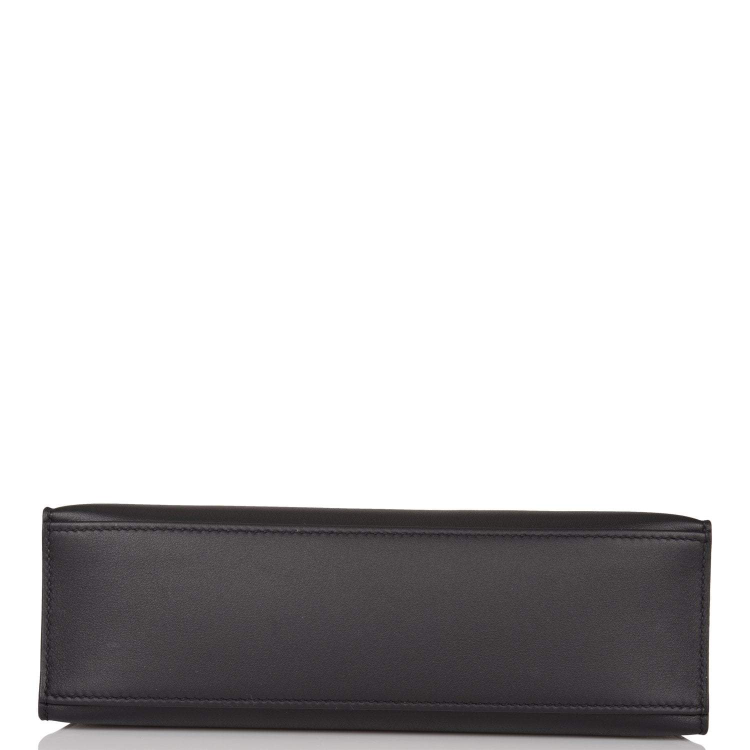 Hermes Black Swift Mini Kelly Pochette Rose Gold Hardware