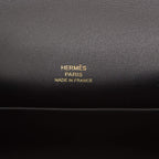 Hermes Black Swift Mini Kelly Pochette Rose Gold Hardware