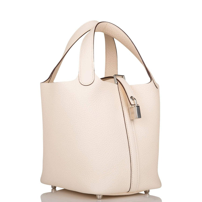 Hermes Nata Clemence Picotin Lock 18cm Palladium Hardware Main Image