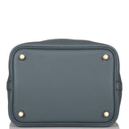 Hermes Bleu Orage Clemence Picotin Lock 18cm Gold Hardware