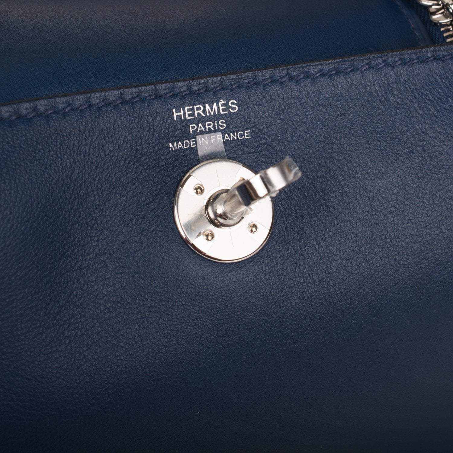 Hermes Bleu Navy Verso Swift Mini Lindy Palladium Hardware
