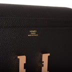 Hermes Black Epsom Constance Wallet To Go Rose Gold Hardware