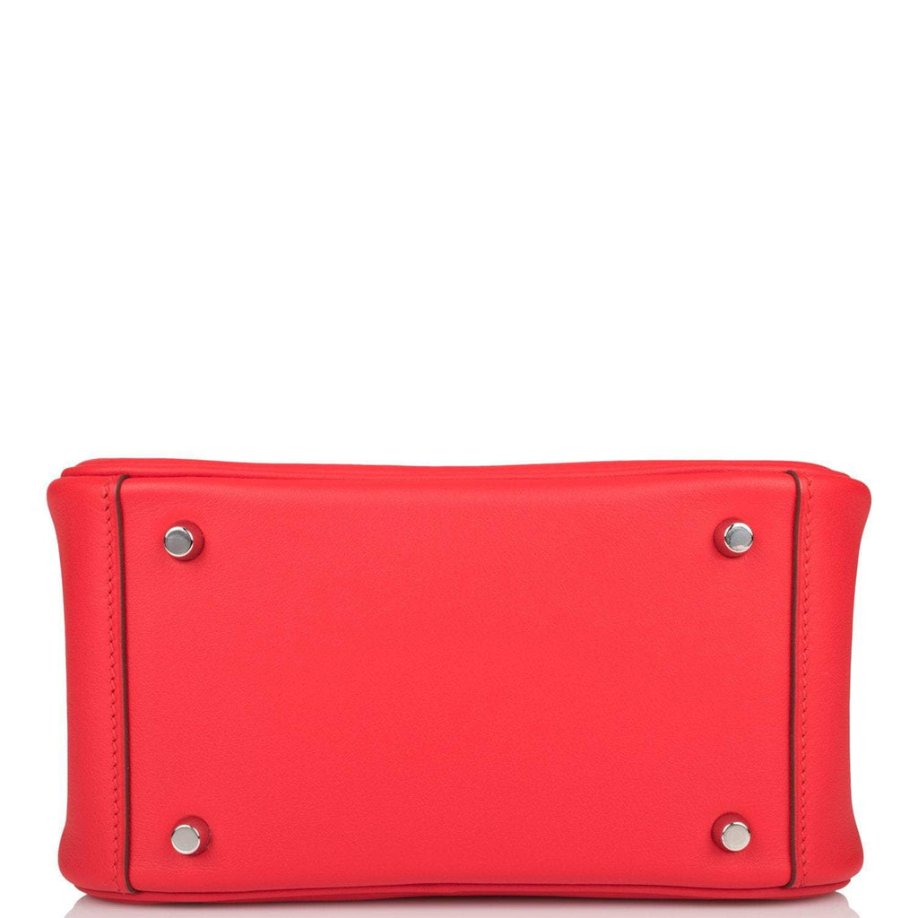Hermes Rouge de Coeur Swift Mini Lindy Palladium Hardware