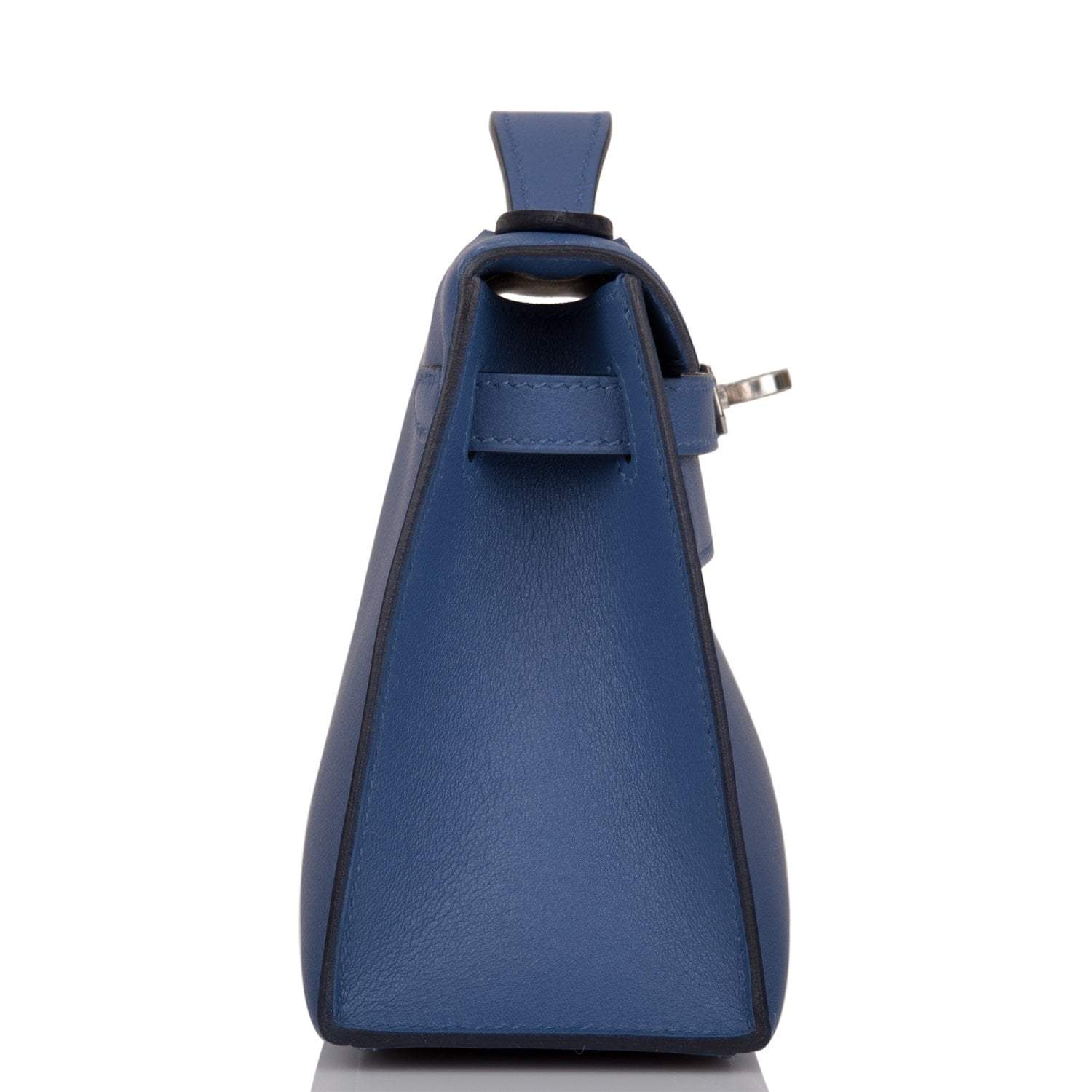 Hermes Kelly Pochette Bleu Brighton Swift Palladium Hardware