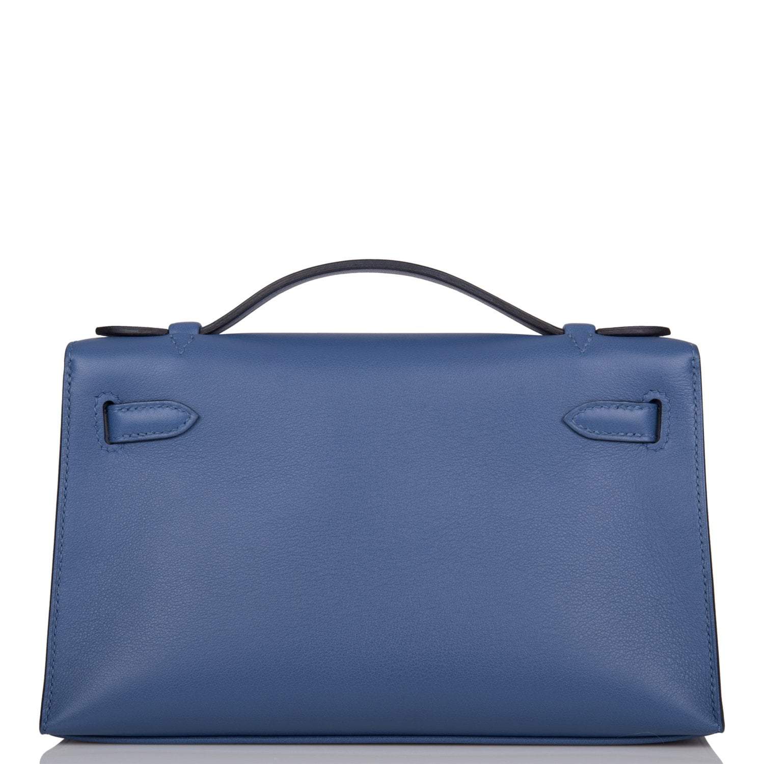Hermes Kelly Pochette Bleu Brighton Swift Palladium Hardware