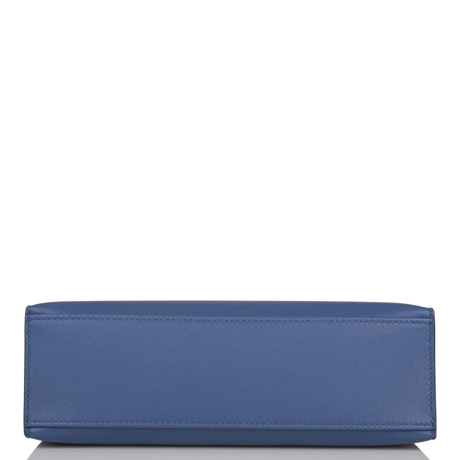 Hermes Kelly Pochette Bleu Brighton Swift Palladium Hardware