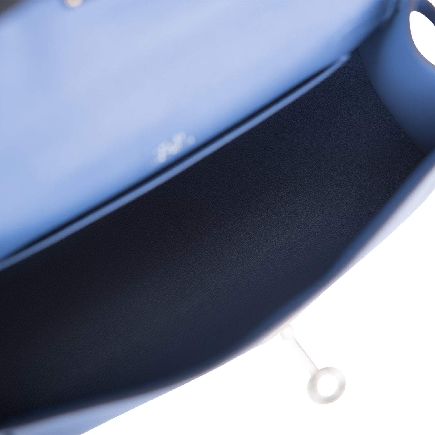 Hermes Kelly Pochette Bleu Brighton Swift Palladium Hardware