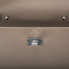 Hermes Etoupe Epsom Kelly Wallet To Go Palladium Hardware