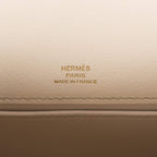 Hermes Kelly Pochette Beton Ostrich Gold Hardware
