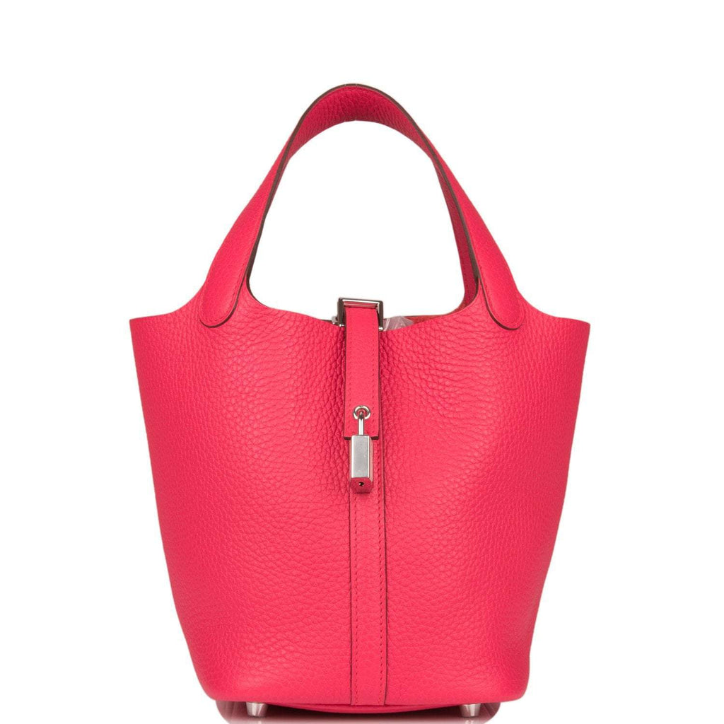 Hermes Picotin Lock 18 Rose Extreme Clemence Palladium Hardware