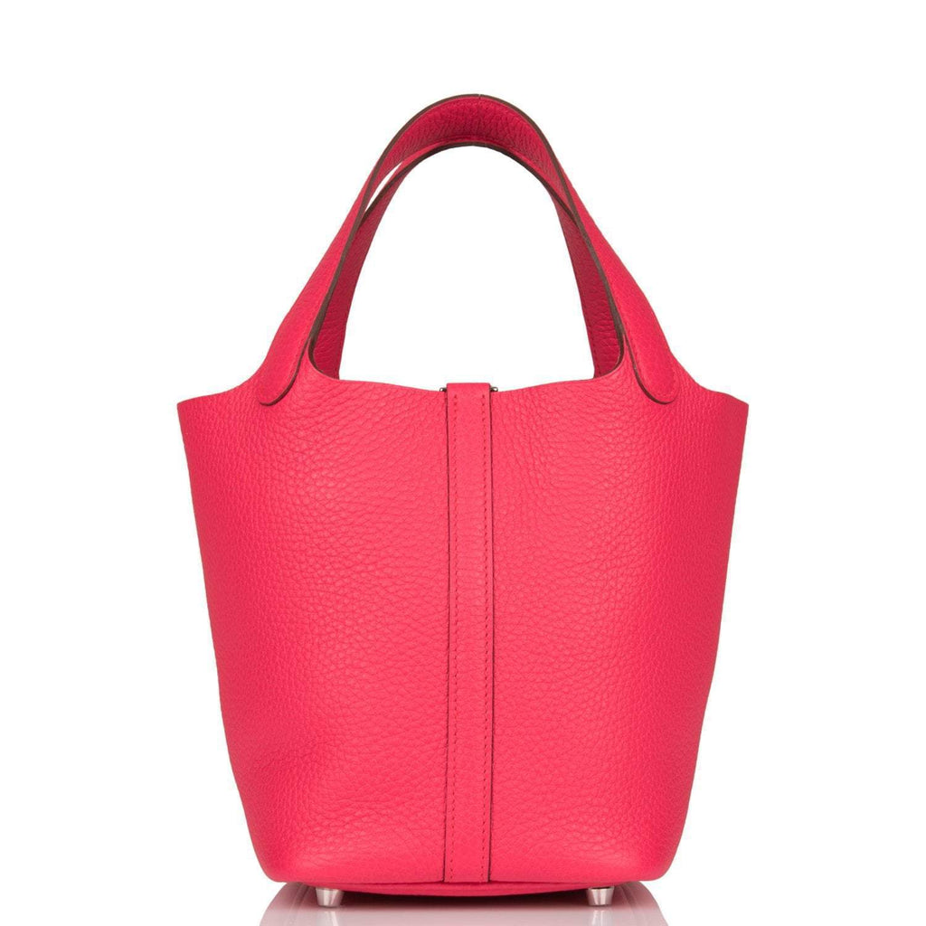 Hermes Picotin Lock 18 Rose Extreme Clemence Palladium Hardware