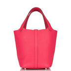 Hermes Picotin Lock 18 Rose Extreme Clemence Palladium Hardware