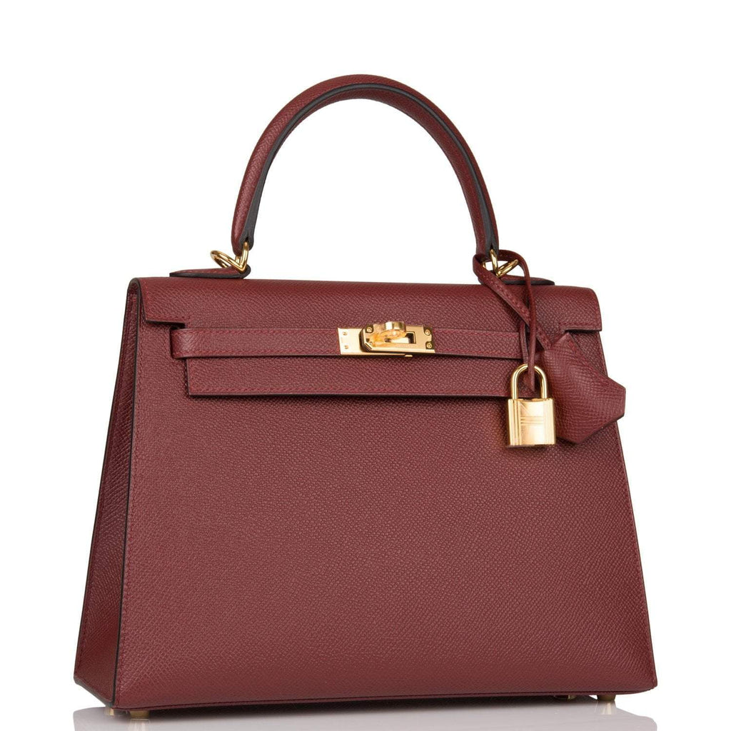 Hermes Kelly Sellier 25cm Rouge H Epsom Gold Hardware