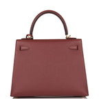 Hermes Kelly Sellier 25cm Rouge H Epsom Gold Hardware