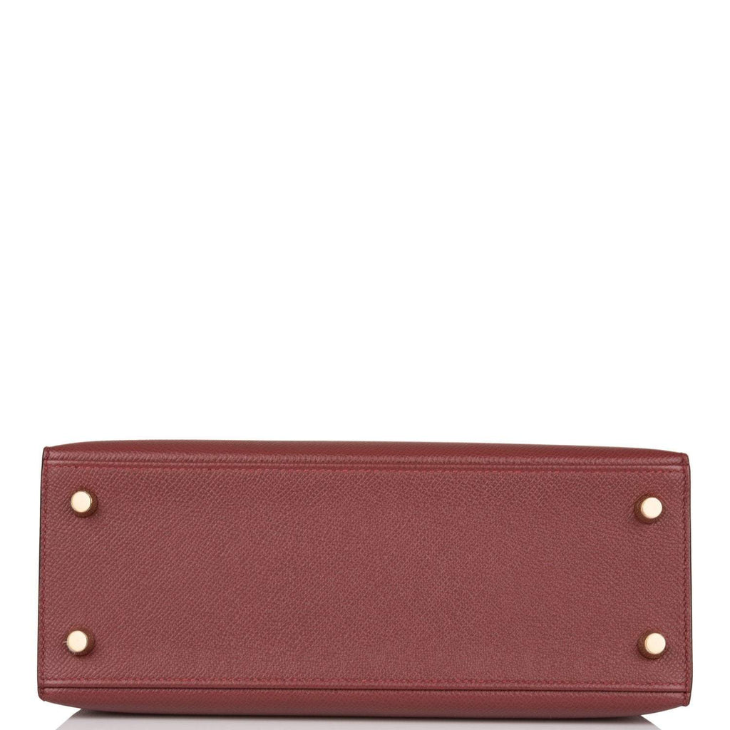 Hermes Kelly Sellier 25cm Rouge H Epsom Gold Hardware
