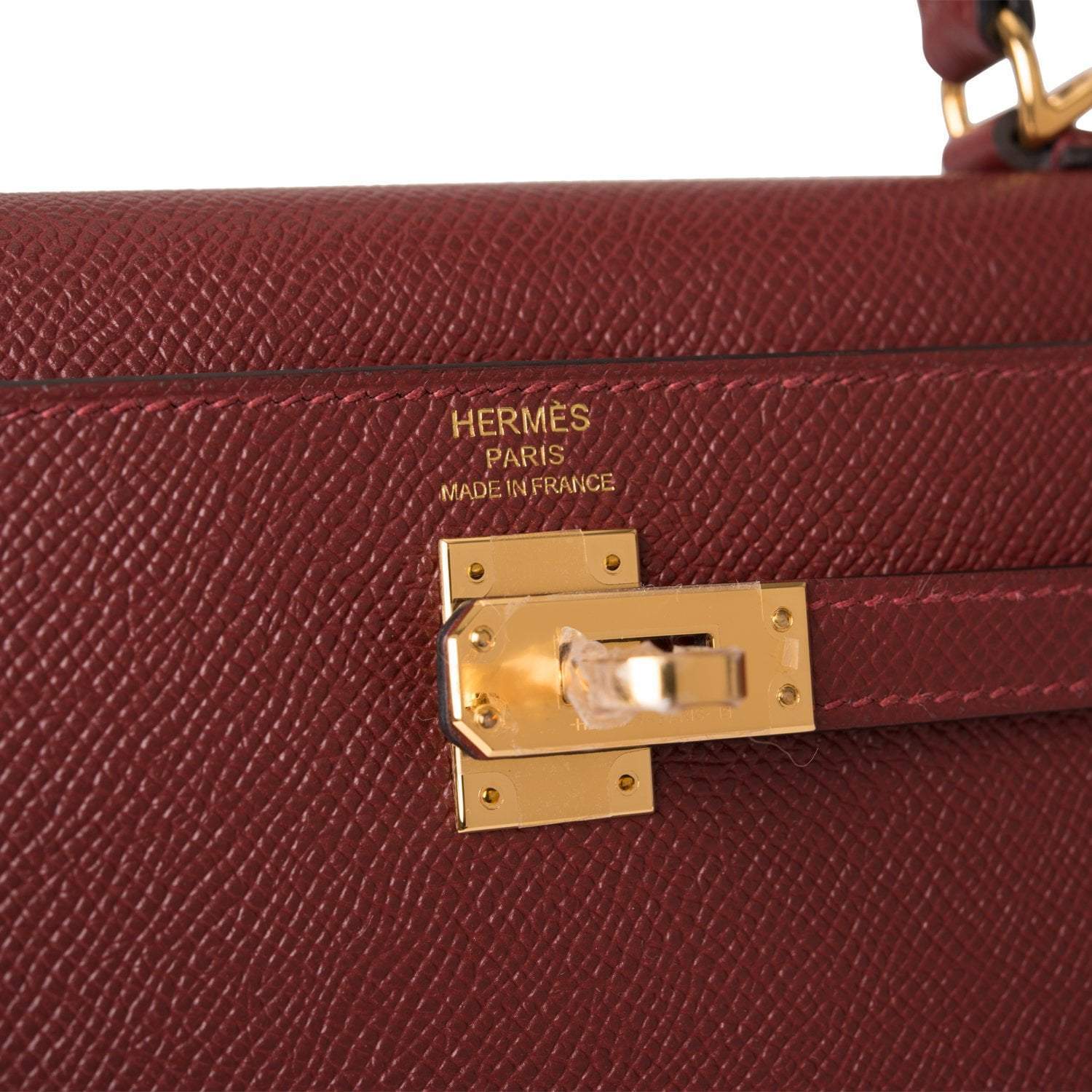 Hermes Kelly Sellier 25cm Rouge H Epsom Gold Hardware